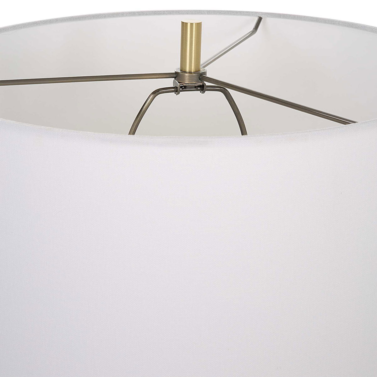 Ruse Whitewashed Table Lamp, by Uttermost, 1'4" width x 2'6" height x 1'4" depth View 8