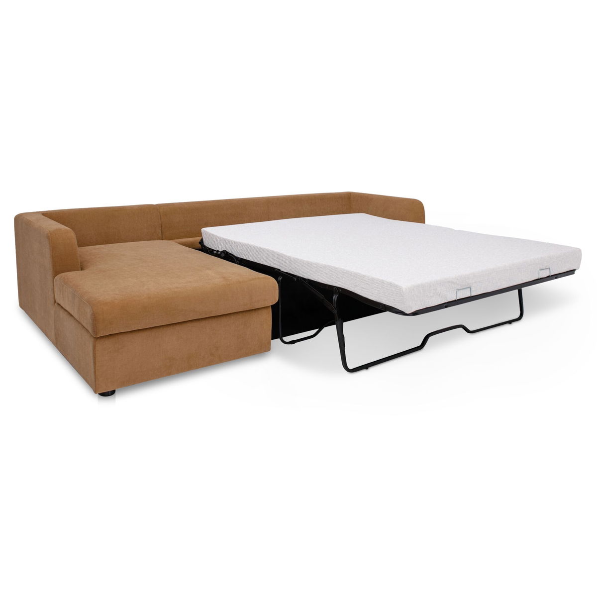 Burrow Sleeper Sectional With Storage Chaise Ginger Left, Sectional Sofa by Moe's Home, 115.75" width x 32.68" height x 61" depth View 2