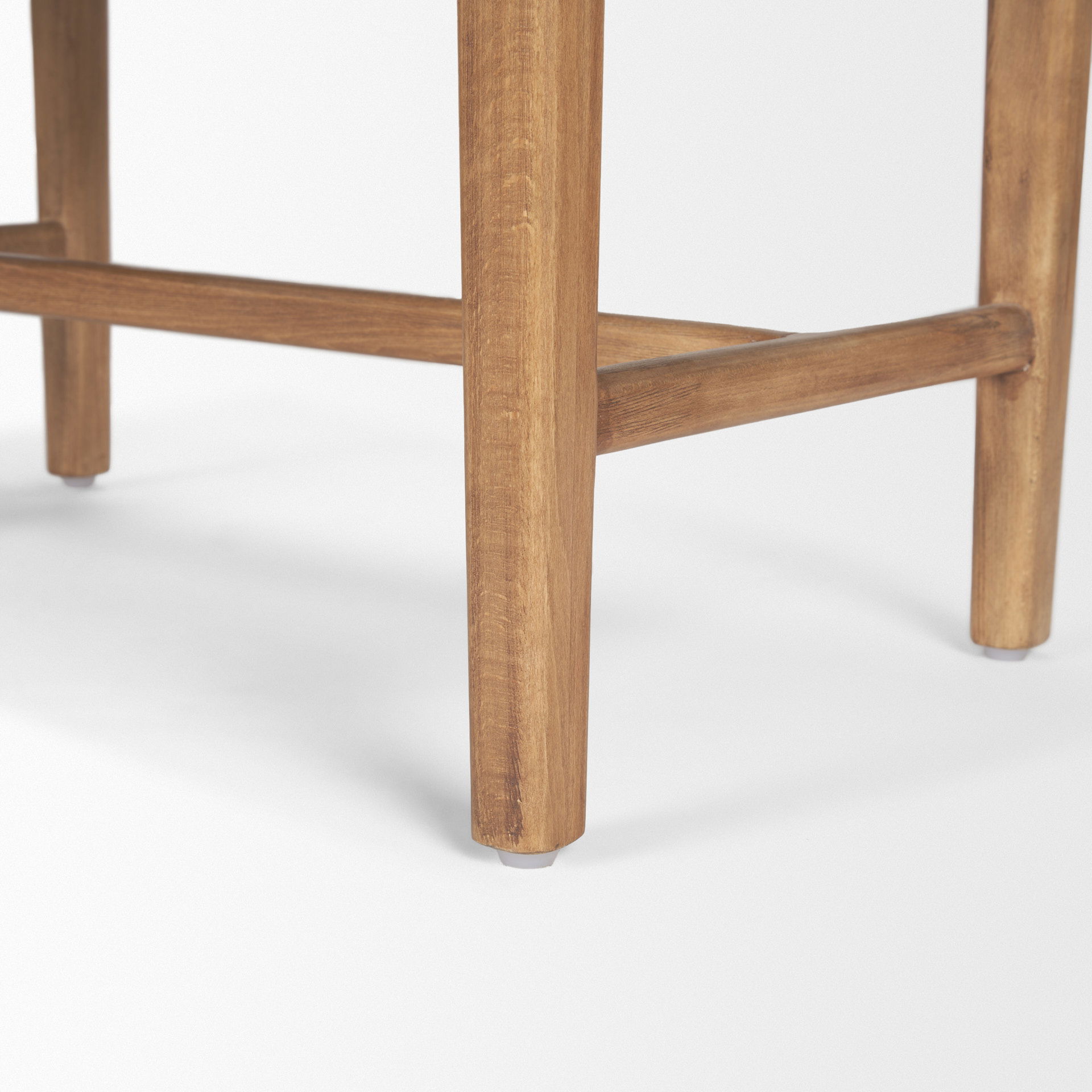 Shane Brown Wood with Woven Brown Leather Bench, Benche by Mercana, 52" length x 16.5" width x 18.75" height View 11