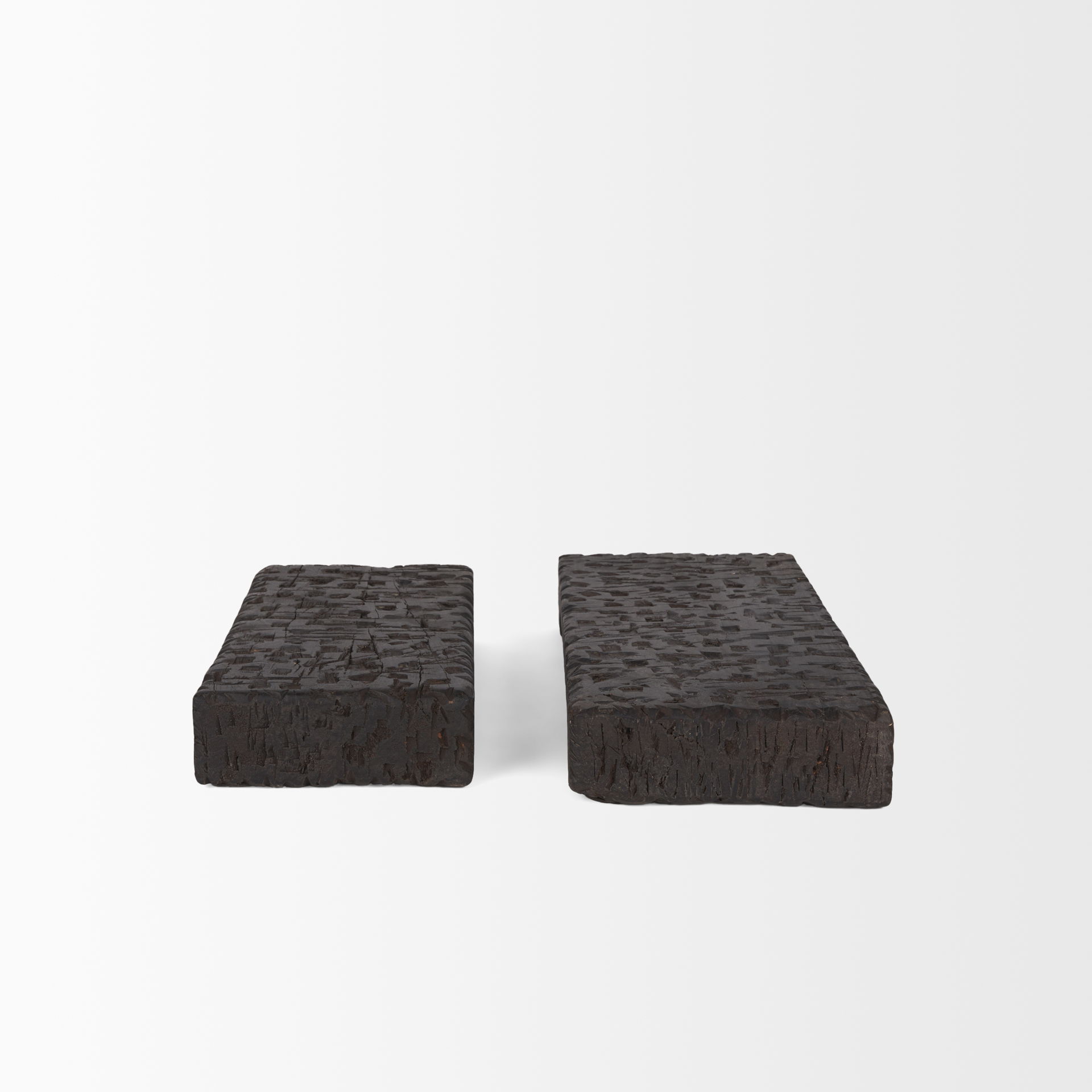 Shira Reclaimed Dark Brown Wooden Riser (Set of 2), Decorative Tray by Mercana, 18" length x 7.75" width x 2.5" height View 4