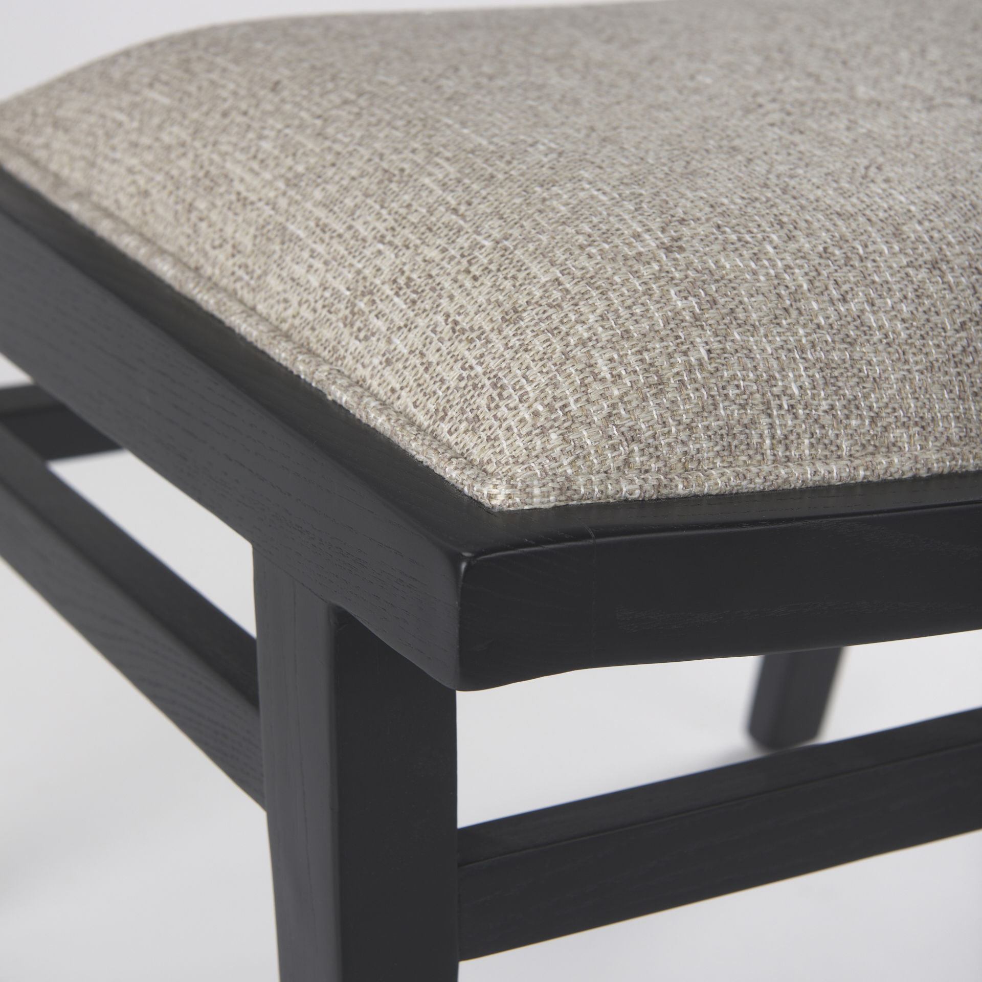 Wynn  Beige Fabric with Black Wood Dining Chair large image 