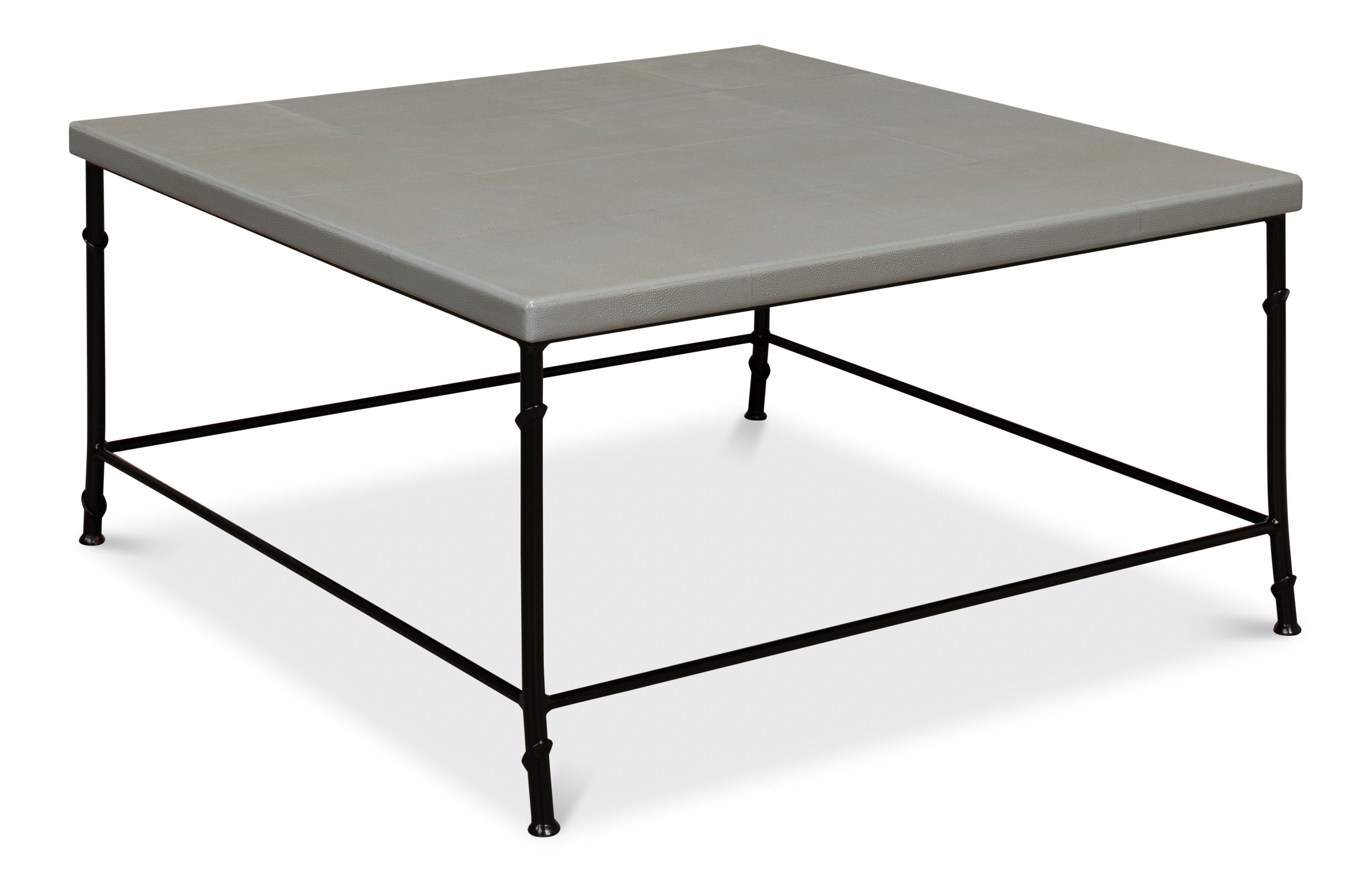 Shagreen Square Coffee Table, Storm Grey large image 