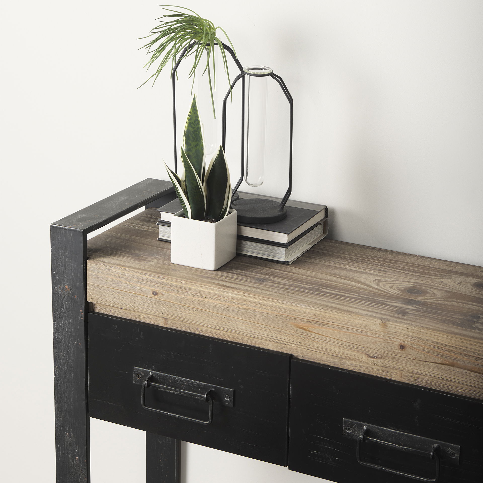 Aria 4.5L x 3.9W x 11.0H Metal and Glass Holder Object, Decorative Object by Mercana, 4.72" length x 3.94" width x 11.02" height View 3