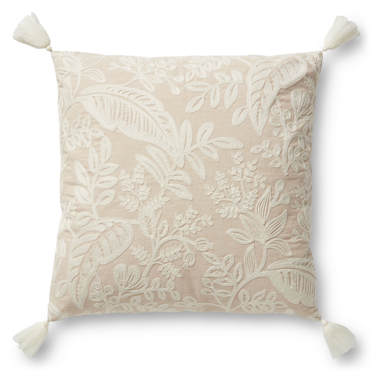 Rifle Paper Co. x Loloi No Name Pillow, Decorative Pillow, 22" length x 22" width View 1