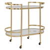 Isabelle Gold Bar Cart, Bar Carts & Cabinet by Uttermost, 33.5" width x 32" height x 17.75" depth thumbnail 5