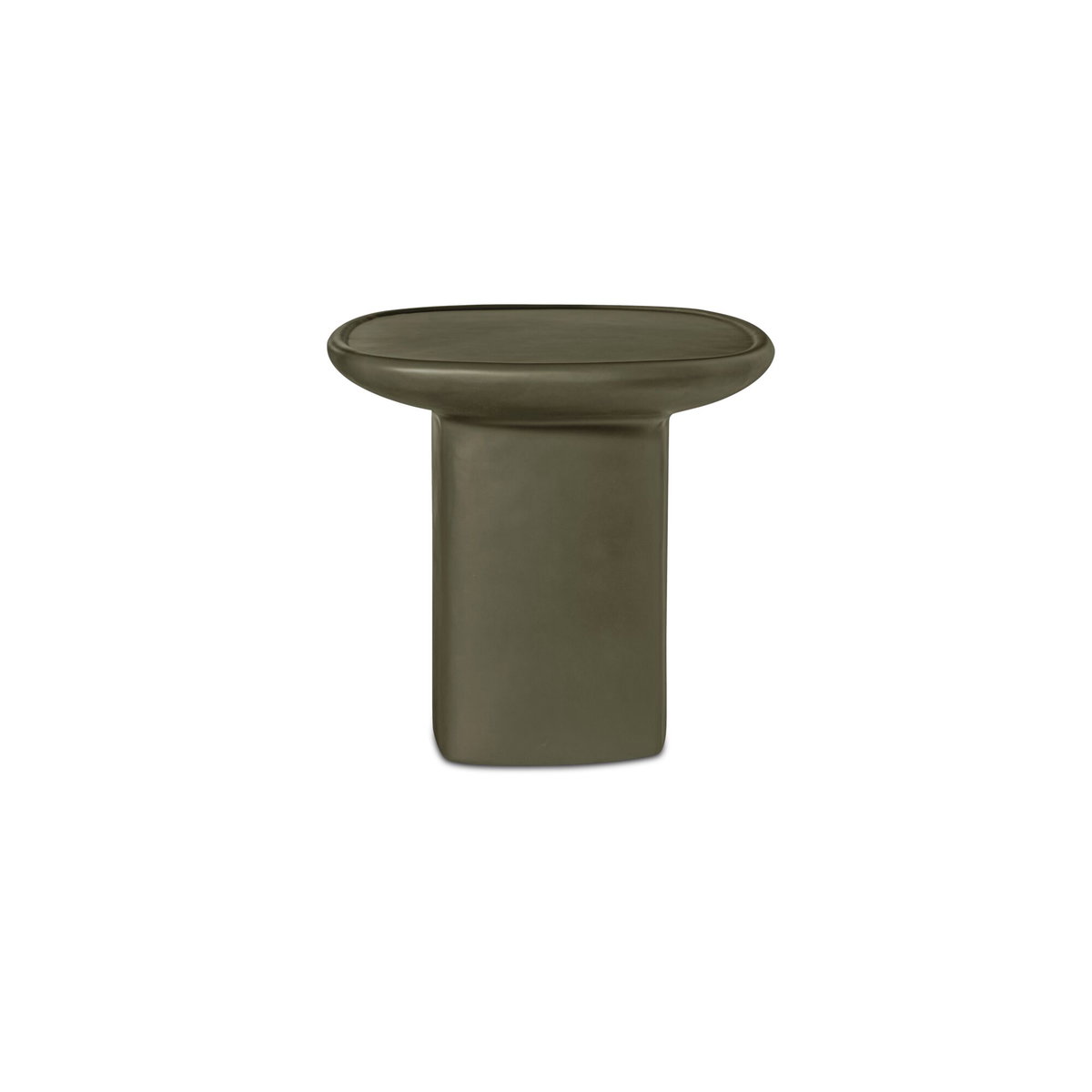 Manon Outdoor Side Table Deep Green, Outdoor Table by Moe's Home, 1'10" width x 1'7.5" height x 1'10" depth View 1