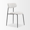 Casey Curved Back Dining Side Chair | Gray Fabric with Black Metal, Dining Chair by Mercana, 21.26" length x 20.08" width x 31.25" height thumbnail 11