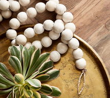 Online Designer Combined Living/Dining Mango Wood Beaded Garland
