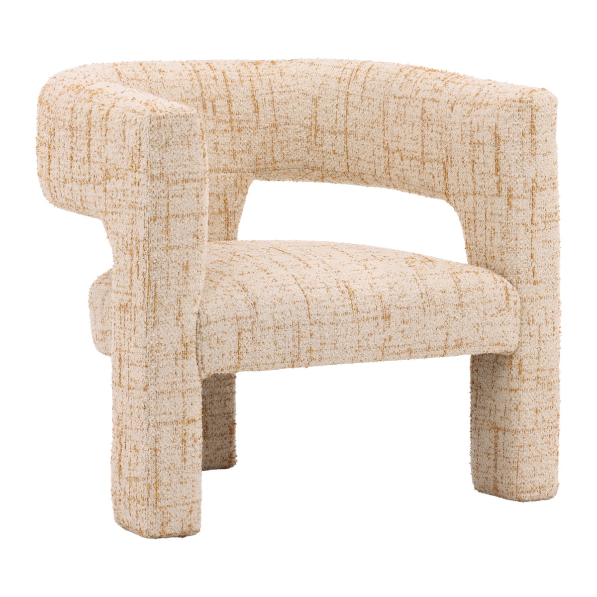 Bowie Occasional Chair Ginger, Accent Chair by Dovetail, 30.71" width x 29.13" height x 26.57" depth View 1