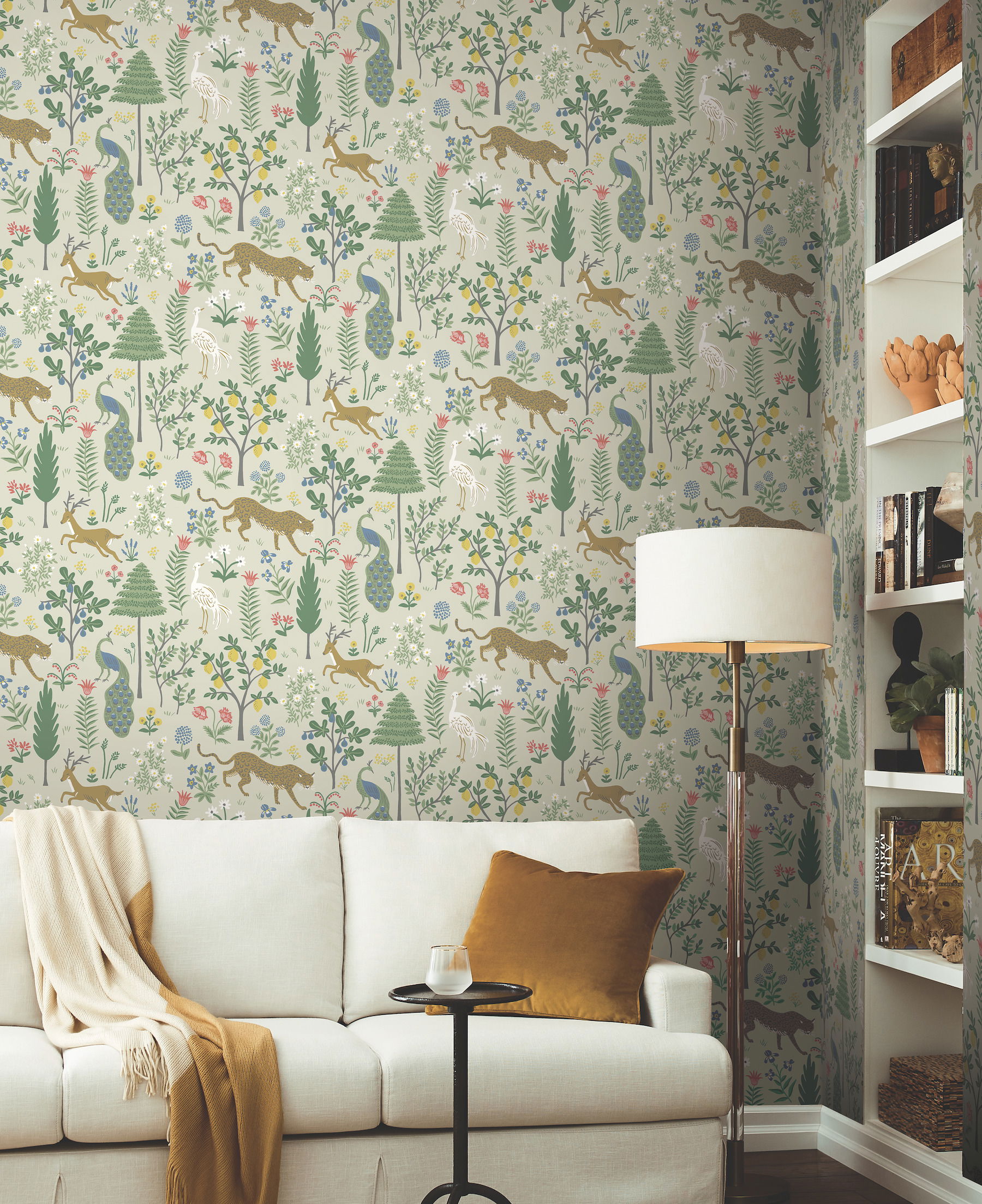 Menagerie Beige Wallpaper large image 