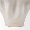 Vanna Sculptural Cream Glazed Ceramic Vase, by Mercana, 11.81" length x 11.61" width x 11.81" height thumbnail 8