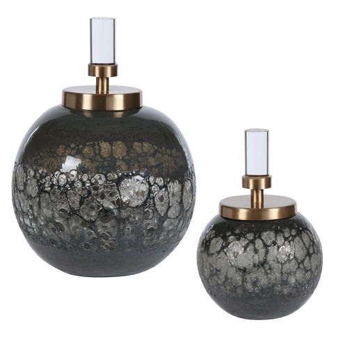Cessair Art Glass Bottles Set/2
