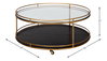 Trolley Round Cocktail Table, by Sarreid, 3'6" length x 3'6" width x 1'5" height thumbnail 13