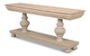 Hugo Console, Stone Grey W/Natural Top, Console Table by Sarreid, 74" length x 20" width x 31" height thumbnail 9