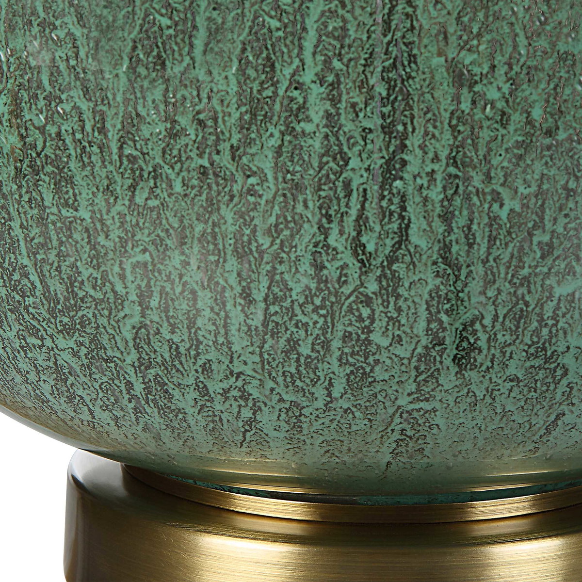 Nataly Aged Green Table Lamp, by Uttermost, 18" width x 26" height x 18" depth View 8