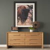 Harvey  Black Metal and Wood Rectangular Table Clock, by Mercana, 12.99" length x 4.53" width x 8.07" height thumbnail 5