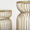 Shani Set of 2 Round, Gold Metal with Glass Accent Tables, Side & End Table by Mercana, 19" length x 19" width x 20.25" height thumbnail 5