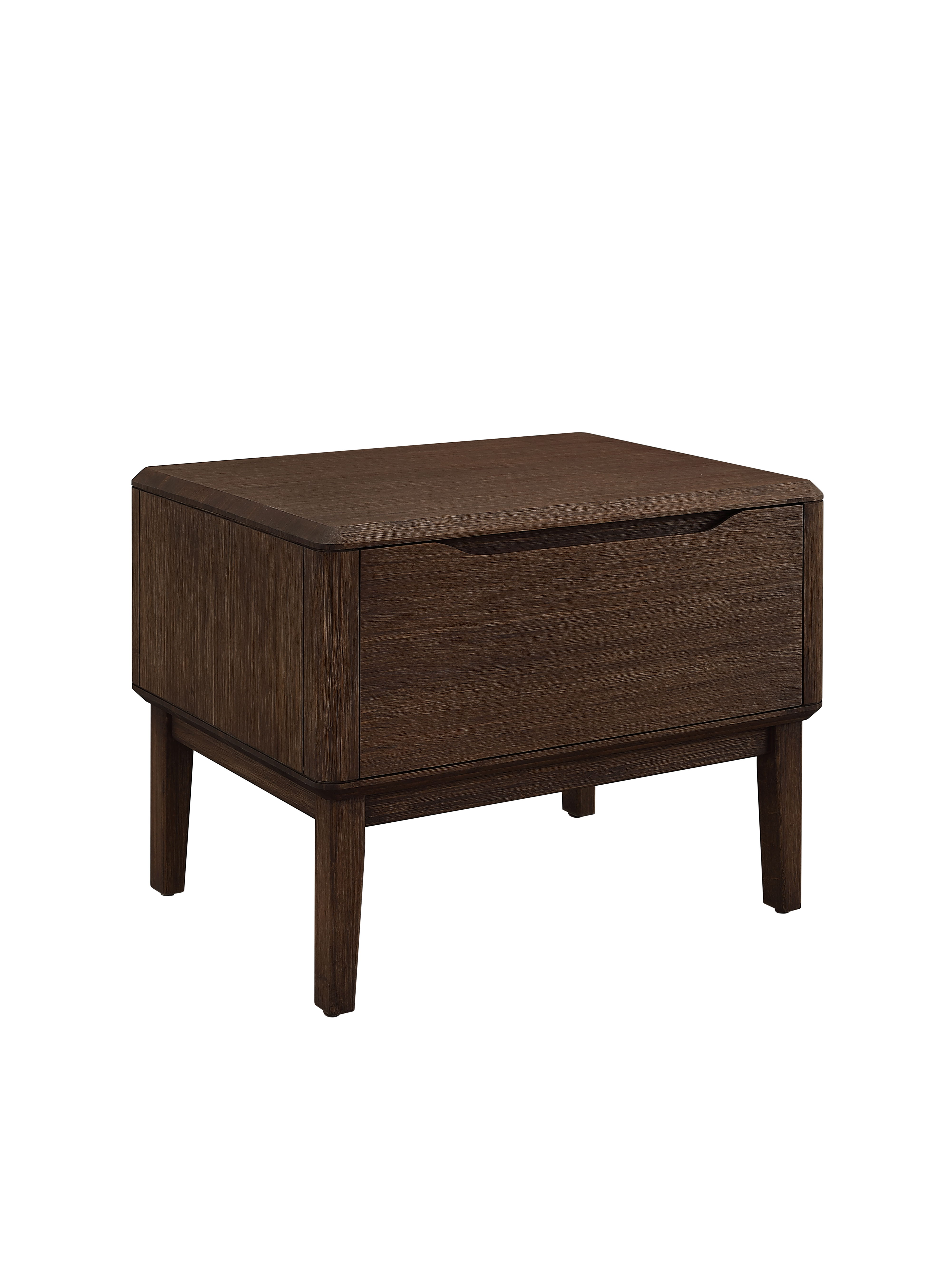 Currant Nightstand, Oiled Walnut, by Greenington, 18" length x 24" width x 17.5" height View 1