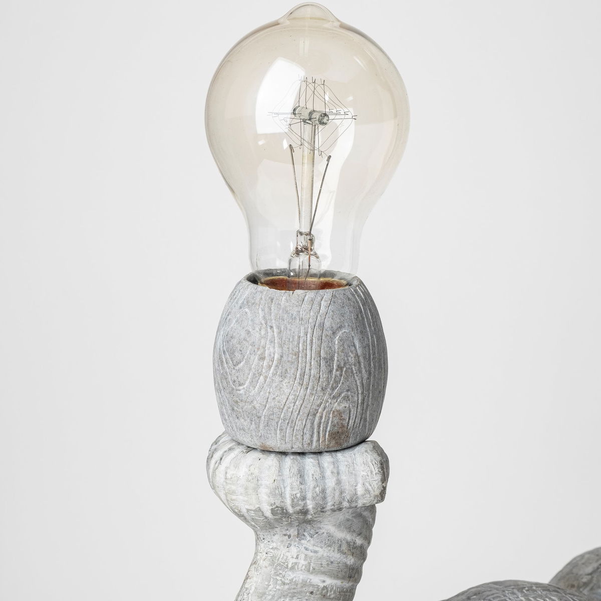 Tantor (15.9'H) Gray Resin Elephant Calf Table Lamp, by Mercana, 11.4" length x 8.5" width x 15.9" height View 6