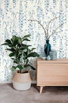 Willow Branches White & Blue Wallpaper thumbnail 1