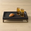 Shadowstone Cast Black Tray, Decorative Tray by Uttermost, 18" width x 3.5" height x 13" depth thumbnail 2
