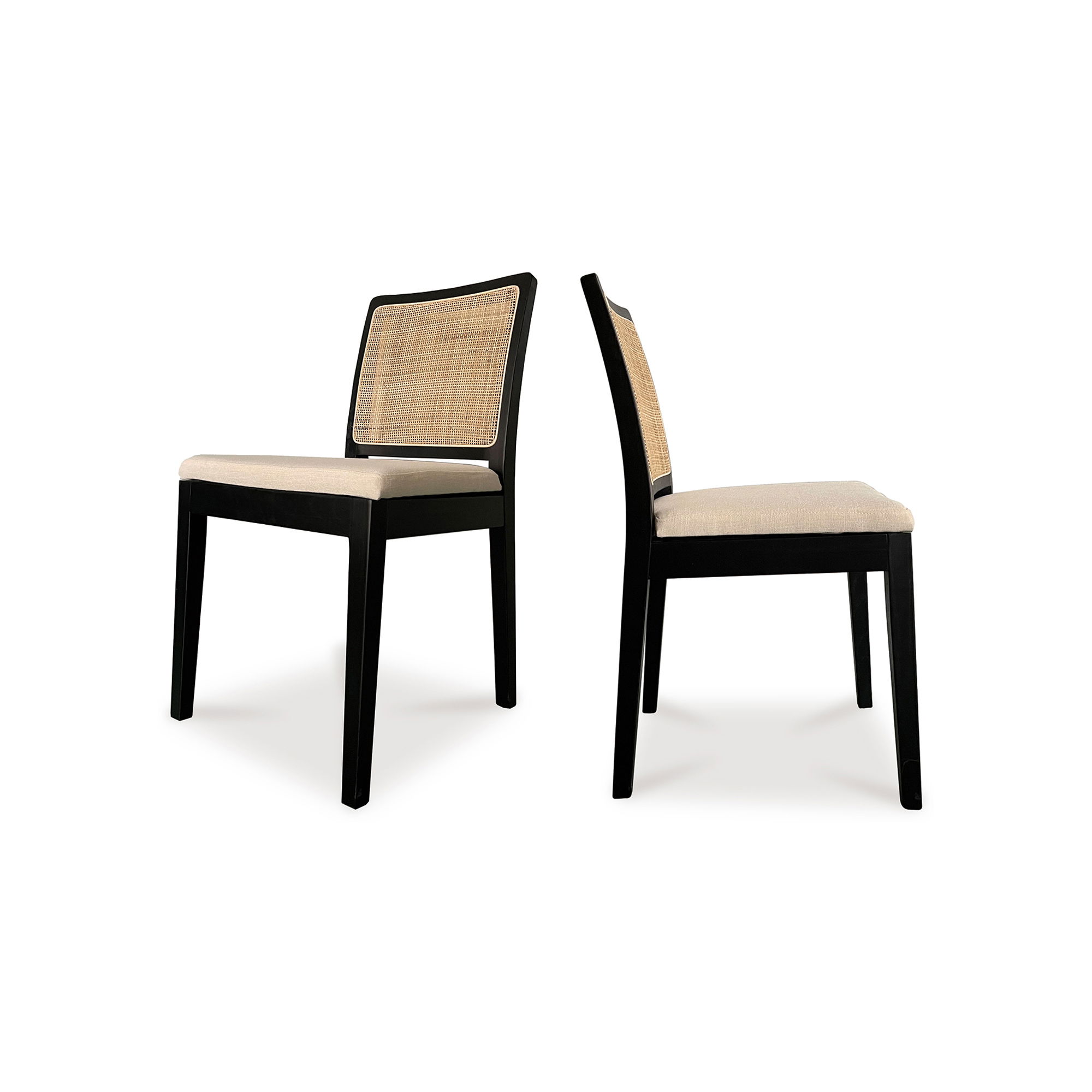 Orville Dining Chair Black - Set Of Two, by Moe's Home, 18.5" width x 33" height x 16.5" depth View 1