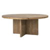 Harley Dining Table 72' Natural, by Dovetail, 72" width x 30" height x 72" diameter x 72" depth thumbnail 1