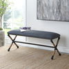 Firth Rustic Navy Bench, Furniture by Uttermost, 47.75" width x 21.25" height x 16.25" depth thumbnail 2