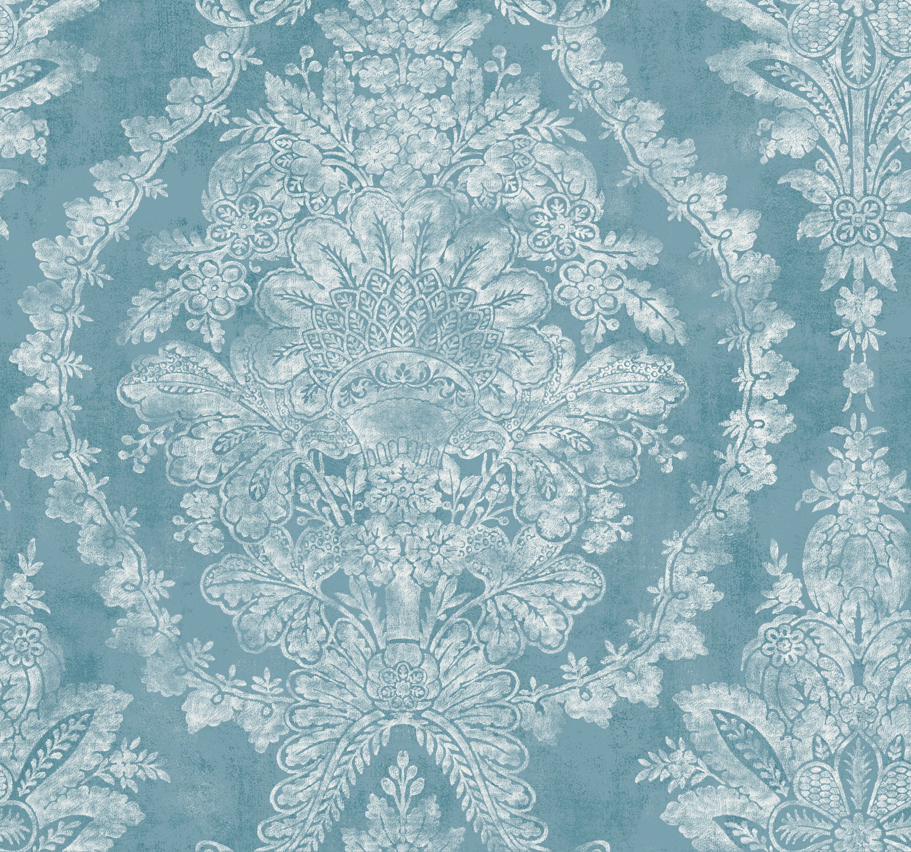 Charleston Damask Blue Wallpaper large image 