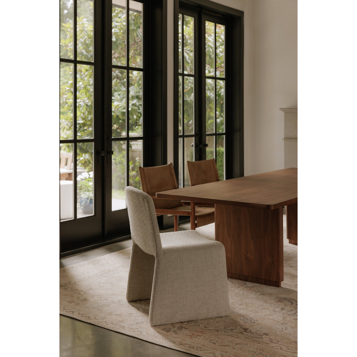 Ella Dining Chair Heather Beige, by Moe's Home, 22" width x 33" height x 22.5" depth View 6
