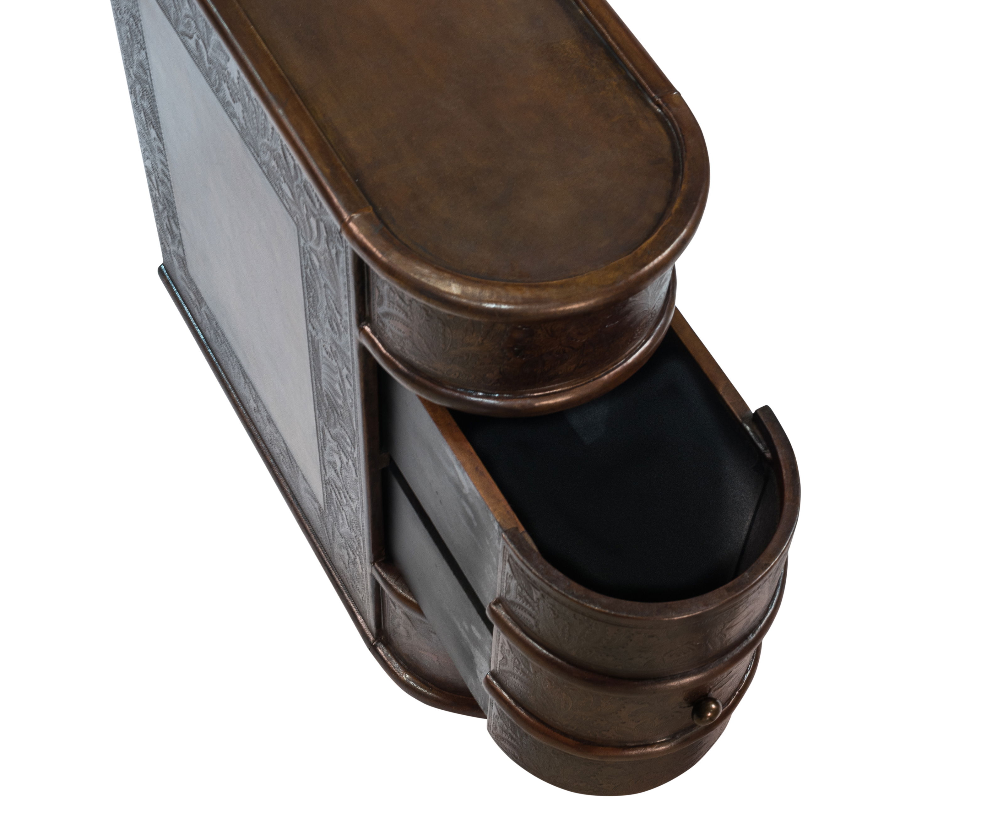 Barnes Leather Book Side Table large image 