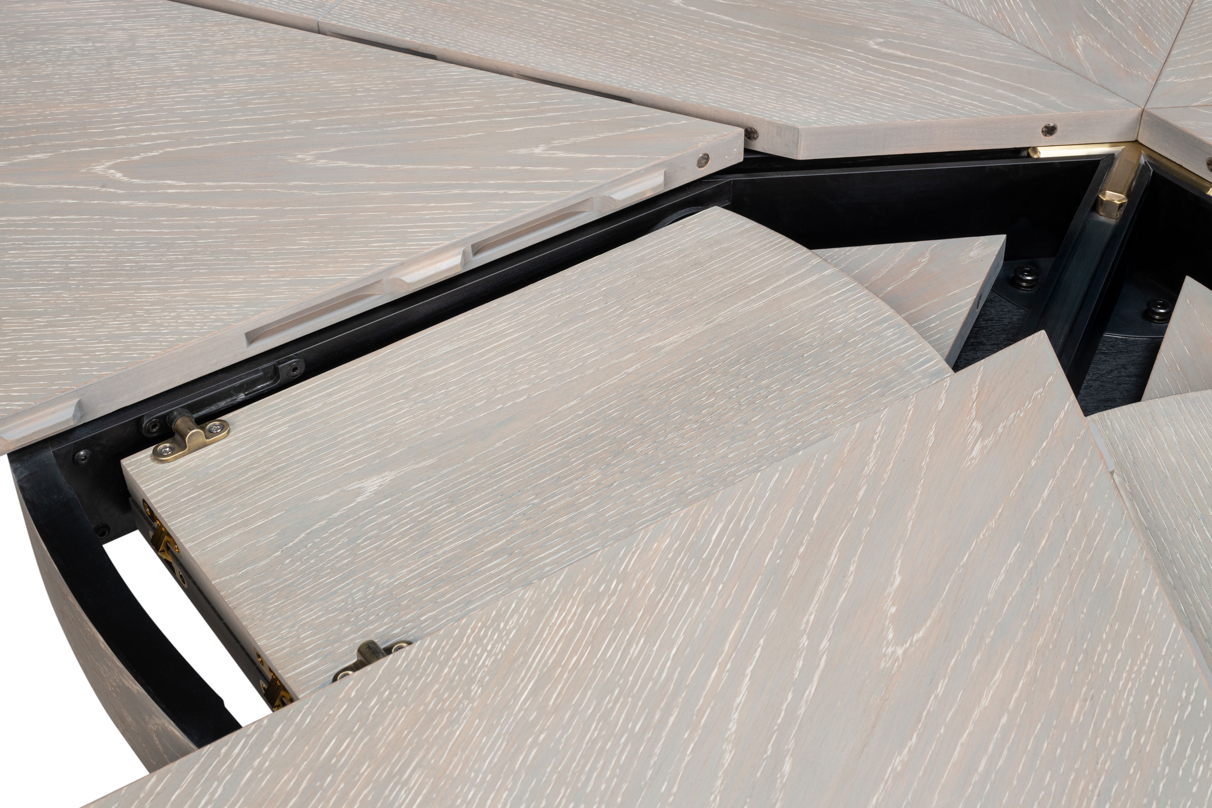 Casual Jupe Dining Table,Moonskin,Me, by Sarreid, 55" length x 55" width x 30" height View 4