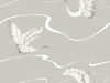 Soaring Cranes Taupe Wallpaper thumbnail 0