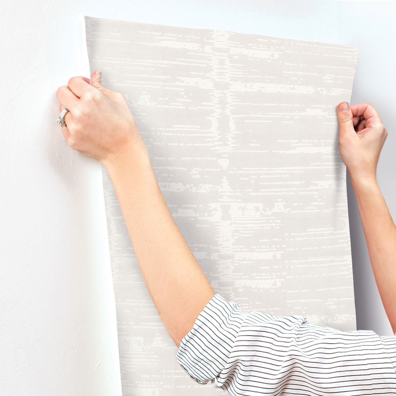 Velveteen Cream & Neutral Wallpaper, by York Wall, 33' length x 2'3" width x 0.02" depth View 7