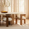 Oja Dining Table Natural 88', by Dovetail, 88.38" width x 29.37" height x 42.3" depth thumbnail 5