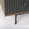 Grace  Medium Brown Wood with Black Metal Frame 3 Drawer Accent Cabinet, Cabinets & Chest by Mercana, 35.5" length x 18" width x 31" height thumbnail 14