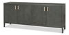 Blanco 4 Door Buffet, Stone Grey, Cabinets & Sideboard by Sarreid, 80" length x 18" width x 34" height thumbnail 1