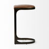Tyson 31' Seat Height Brown Leather Seat Black Metal Frame Stool, Counter & Bar Stool by Mercana, 17.25" length x 17.75" width x 31" height thumbnail 4