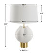 In Bloom White Table Lamp, by Uttermost, 17.5" width x 27" height x 17.5" depth thumbnail 3
