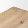 Shivon 94' Light Brown Mango Wood with Travertine Dining Table thumbnail 7