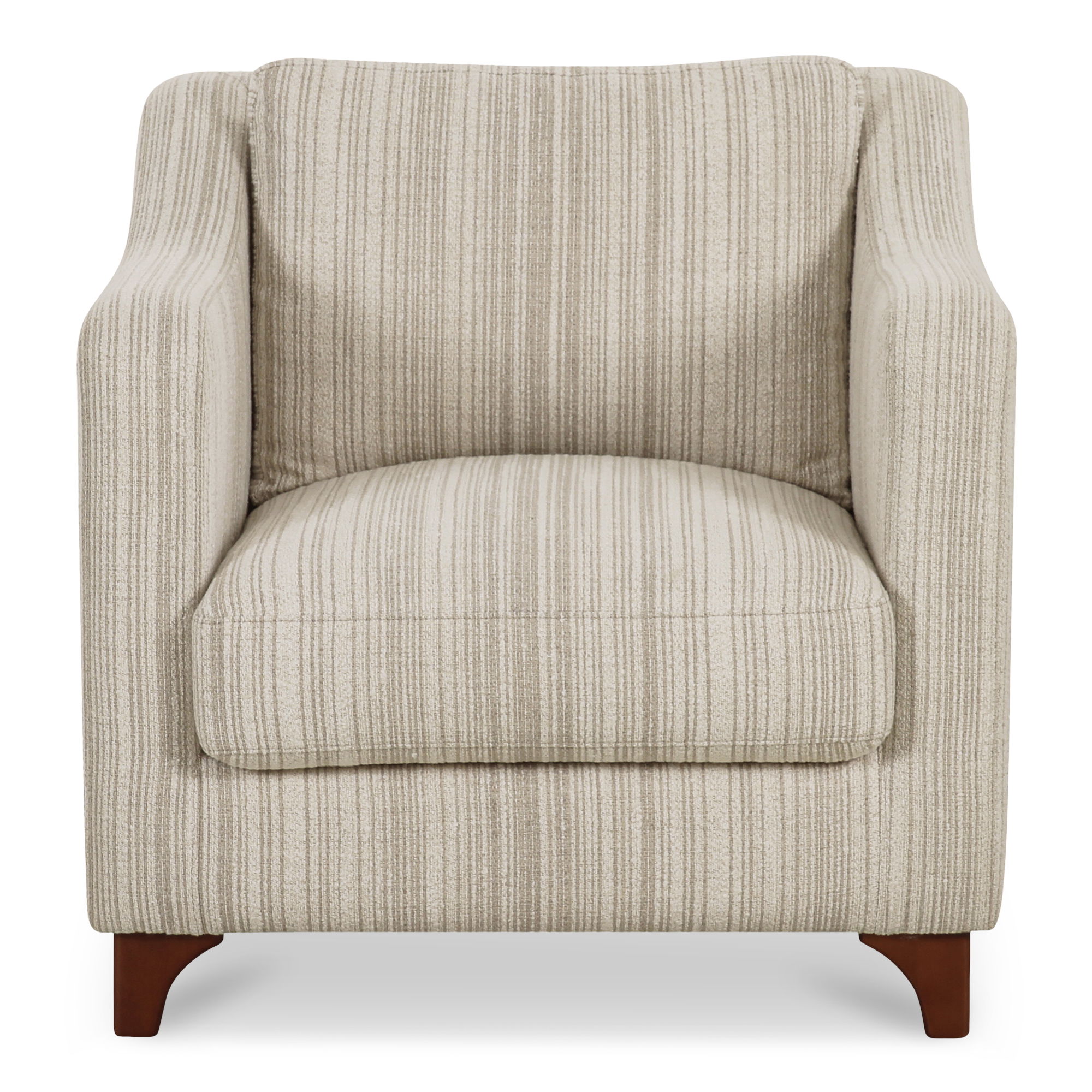 Hewitt Accent Chair Beige Stripe, by Moe's Home, 32" width x 31.5" height x 32" depth View 1