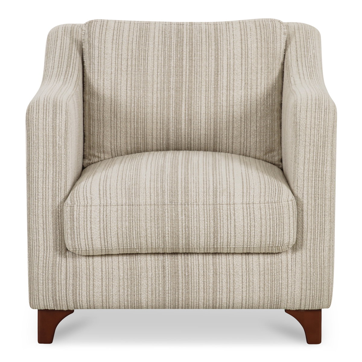 Hewitt Accent Chair Beige Stripe, by Moe's Home, 32" width x 31.5" height x 32" depth View 1
