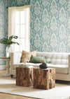 Hawthorne Ikat Aqua Wallpaper thumbnail 2