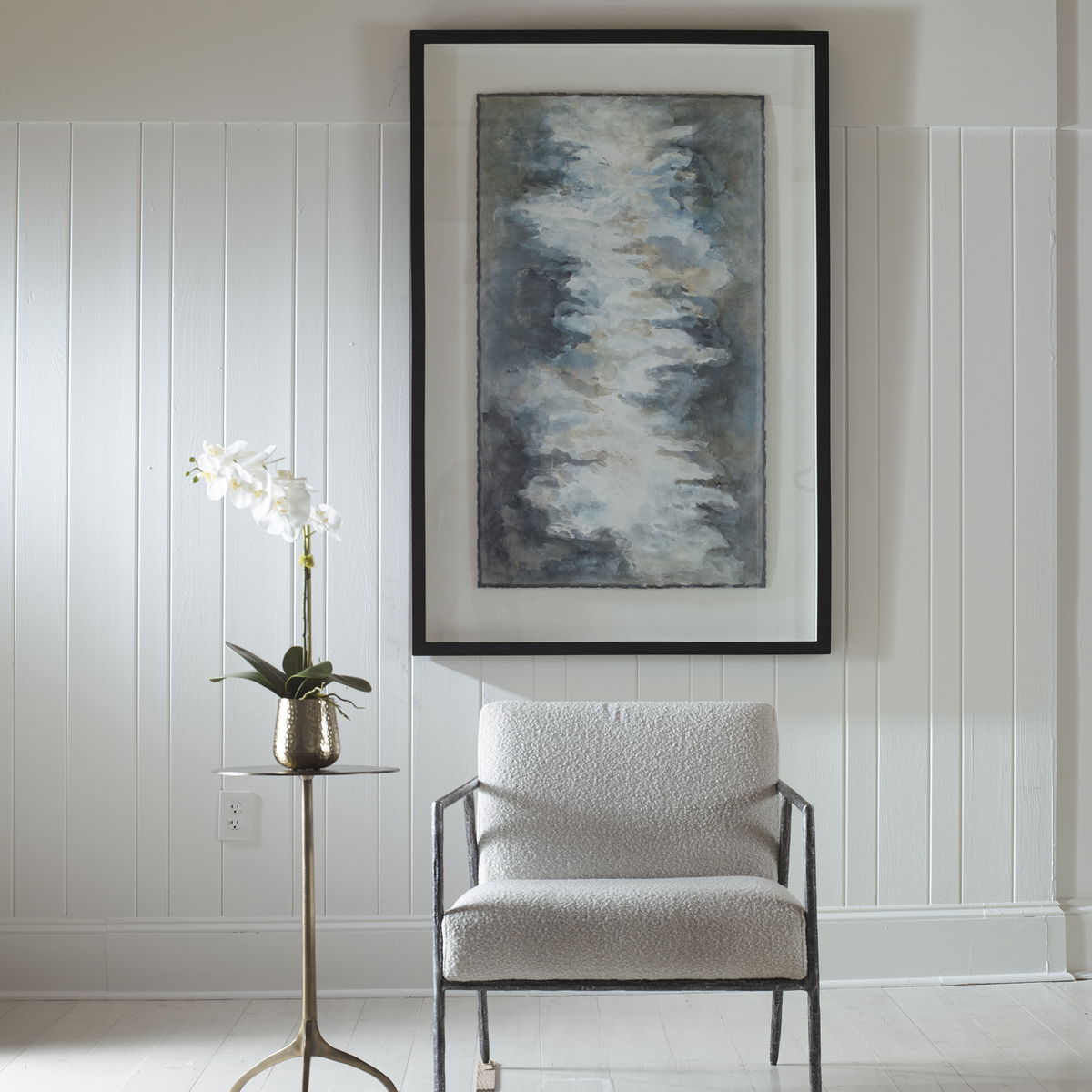 Lakeside Grande Framed Abstract Print, Art by Uttermost, 40" width x 60.25" height x 2.25" depth View 2