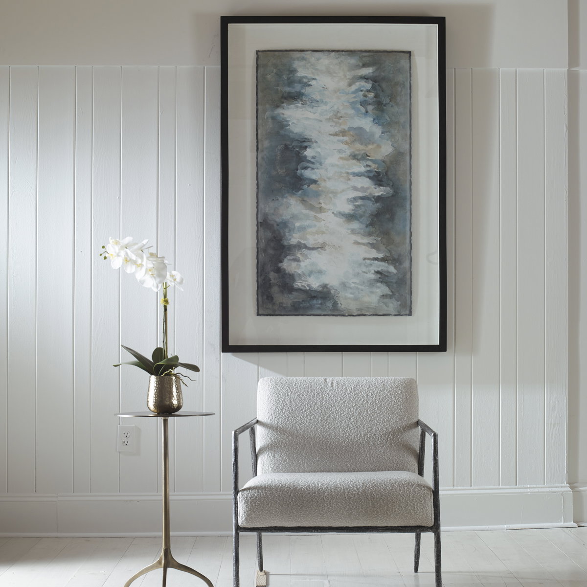 Lakeside Grande Framed Abstract Print, Art by Uttermost, 40" width x 60.25" height x 2.25" depth View 2