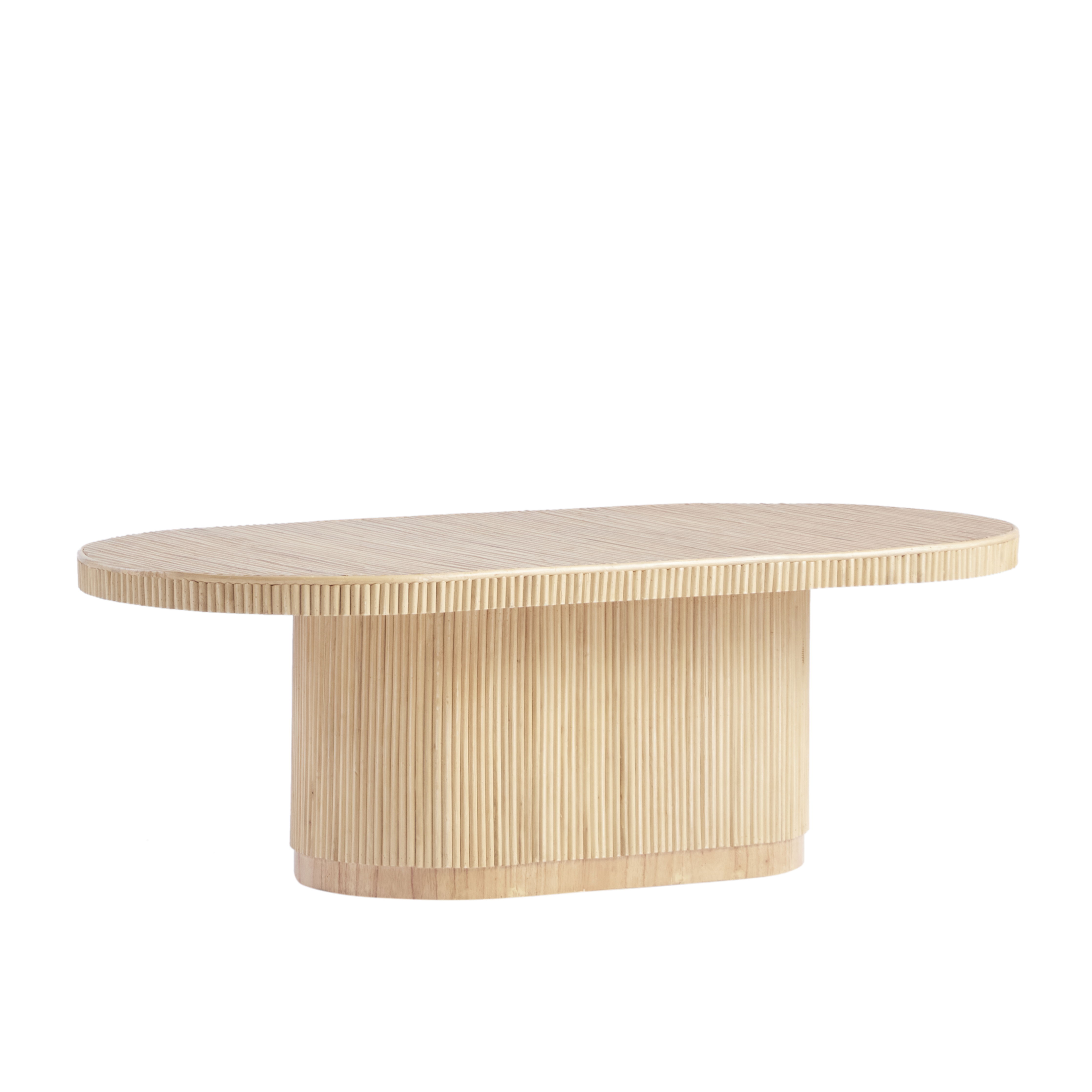 Gabriella Rattan Coffee Table, by Woven, 48" length x 24" width x 16" height View 3