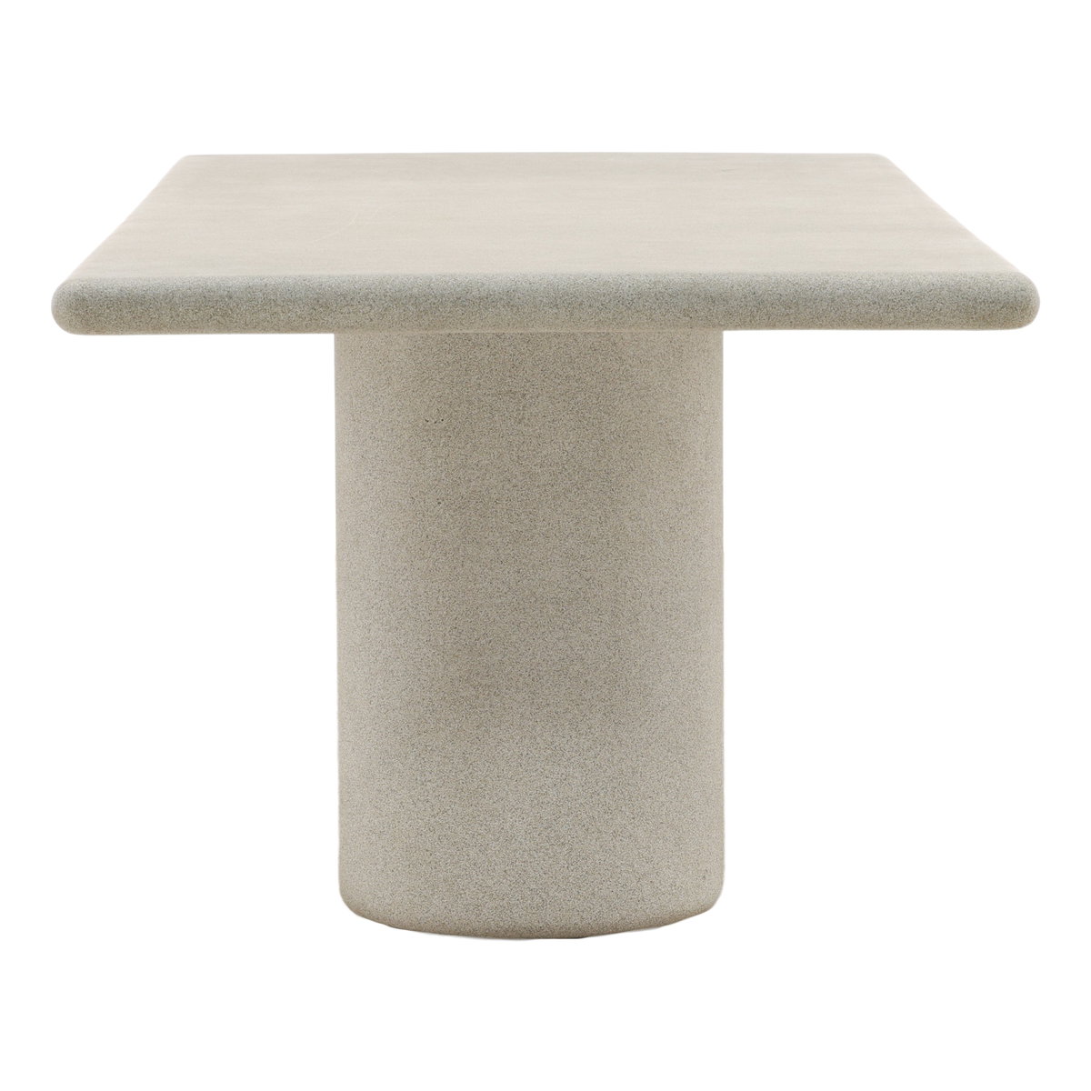 Kareem Outdoor Dining Table Light Grey, by Dovetail, 94.1" width x 30" height x 40.1" depth View 3