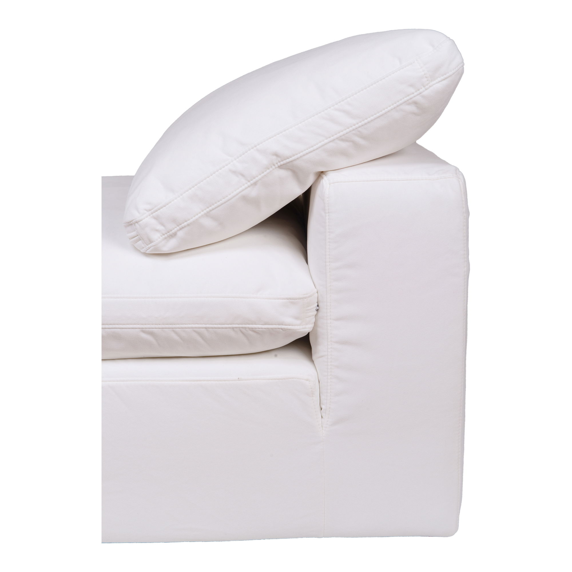 Clay Slipper Chair Cream White, Accent Chair by Moe's Home, 44.5" width x 32.5" height x 44.5" depth View 5