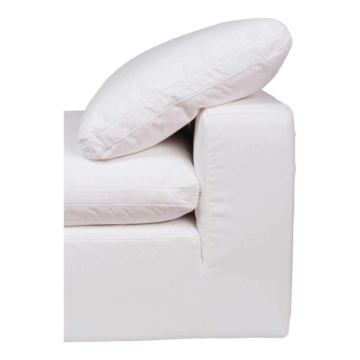 Clay Slipper Chair Cream White, Accent Chair by Moe's Home, 44.5" width x 32.5" height x 44.5" depth View 5