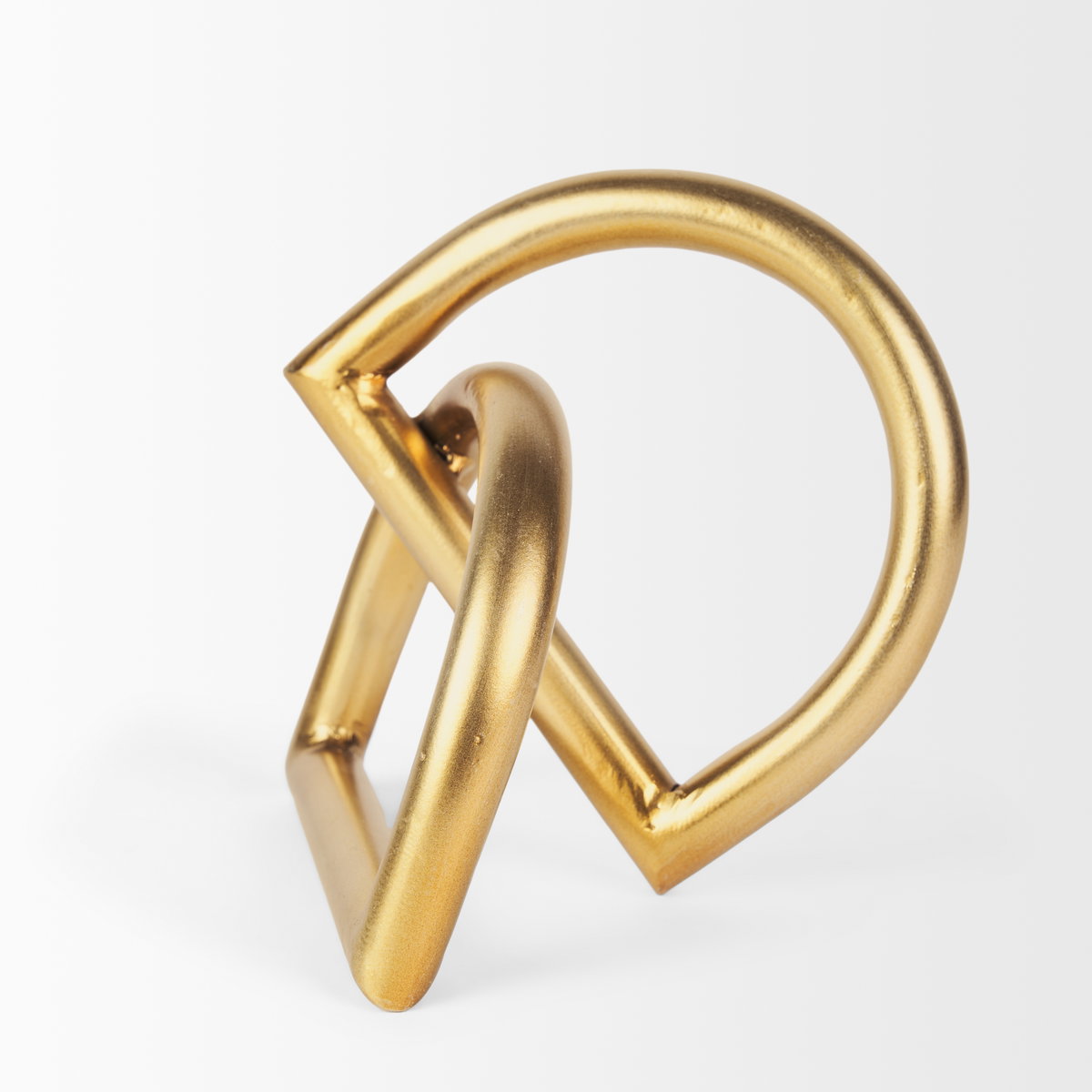 Locke Small Matte Gold Metal Decorative Object, by Mercana, 5.12" length x 4.72" width x 5.31" height View 4